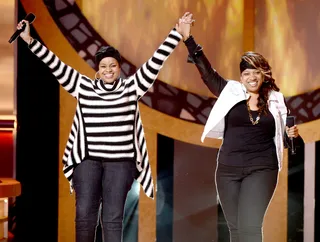 Sister Act&nbsp; - Sisters Karen Clark-Sheard and Kiki Sheard do their family legacy proud perfecting their sound in rehearsals.(Photo: Kevin Winter/Getty Images for BET)