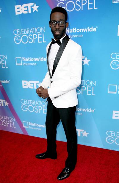 Luxe In A Tux - Recording artist Tye Tribbett took the formal route and wore a black and white tuxedo to this year's Celebration of Gospel.(Photo: Maury Phillips/Getty Images for BET)