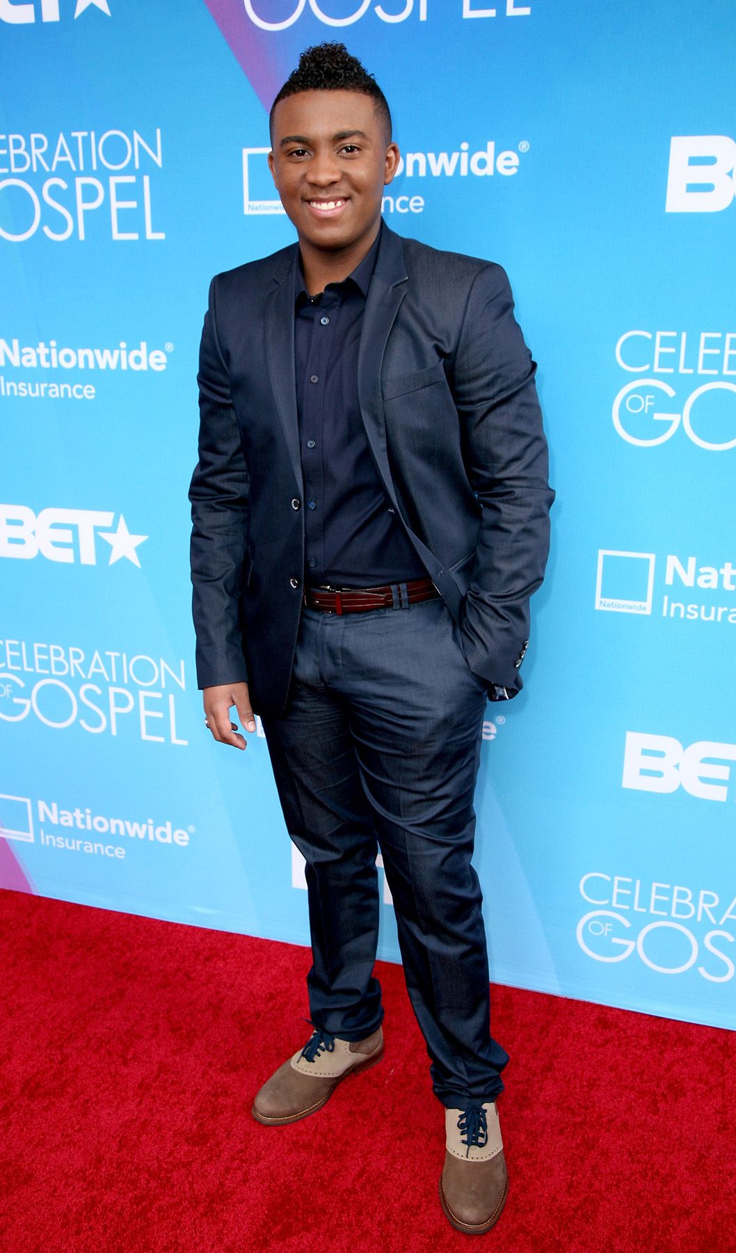 Sundays Best! - Sunday Best winner, Joshua Rogers kept it fly in navy and looked amazing before hitting the stage and blessing the crowd with his voice!(Photo: Maury Phillips/Getty Images for BET)