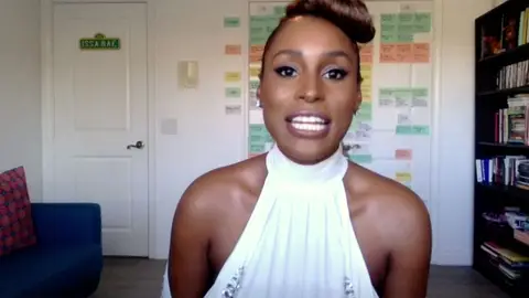 Issa Rae on the 52nd NAACP Image Awards on BET.