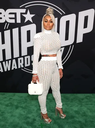 Blac Chyna Is Killin' Her All-White Outfit! - (Photo: Bennett Raglin/Getty Images for BET)