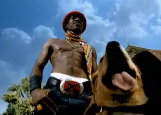 Andre 3000's Bible Belt Belt - Andre 3000 probably thought no one would notice the Confederate flag belt buckle he wore in the video for Outkast's&nbsp;smash &quot;Sorry Ms. Jackson.&quot; But he was wrong.&nbsp;  (Photo: LaFace Records)