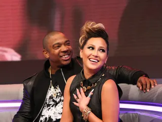 Star Bright - Actors Ja Rule and Adrienne Bailon with big smiles on the 106 stage. (Photo: Bennett Raglin/BET/Getty Images for BET)