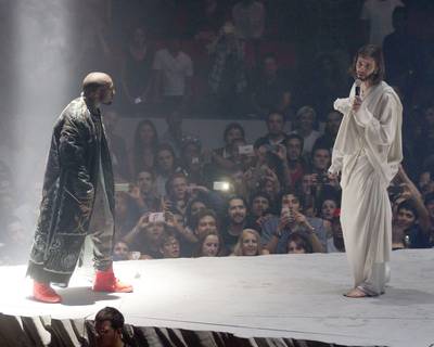 Jesus Walks - Pyrotechnics weren't the only thing lighting up the Yeezus tour. Jesus (or an actor playing him, in this case) helped&nbsp;Kanye West&nbsp;illuminate his visual tour de force.&nbsp;(Photo:&nbsp;Splash News)