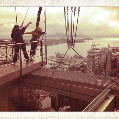 Bey Stays High - We all have a little daredevil in us, but&nbsp;Beyonc? has a lot. Over the weekend in New Zealand, the R&amp;B star jumped from the highest building in the country with no fear. Get your bucket list and start checking things off y'all!   (Photo: Instagram via Beyonc?)