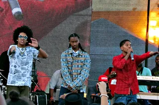 Gettin' Grown - The young men of Mindless Behavior are looking a bit more mature on the stage at the Taste of Soul festival in Los Angeles. (Photo: KAT / Splash News)