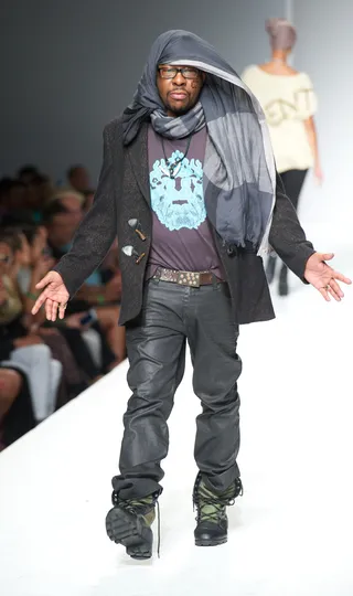 Stylin' - R&amp;B singer Bobby Brown walks the catwalk during LA Fashion Week for the fashion line of Michael Herrera's luxury street-wear line in Los Angeles. (Photo: Earl Gibson III/WireImage)