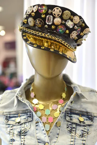 Bejewled Brim - It’s loud. It’s gaudy. It’s busy. It’s so Nicki and we love it.&nbsp;  (Photo: Charley Gallay/Getty Images for Kmart / Shop Your Way Brands)