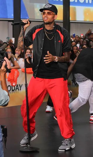 Dance Machine - Chris Brown kicks off the last unofficial weekend of the summer with a performance on NBC's Today show in New York City. (Photo: Rob Kim/Getty Images)
