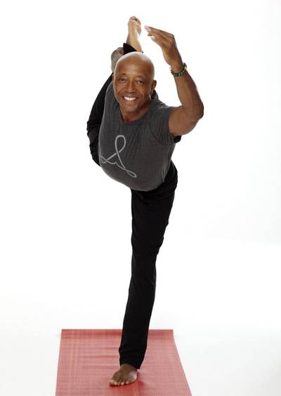 Russell Simmons  - For years, the business mogul has preached the virtues of yoga for mental clarity and prosperity. “The beauty of the practice of yoga is that it teaches you how to take those precious seconds of stillness and lengthen them from seconds, to minutes, to a lifetime of enlightenment,” Simmons writes on Global Grind.  (Photo: Russell Simmons/GlobalGrind)