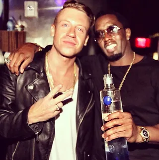 Macklemore @macklemore&nbsp; - Diddy takes a flick with Macklemore while promoting his brand Ciroc.(Photo: Instagram via Macklemore)
