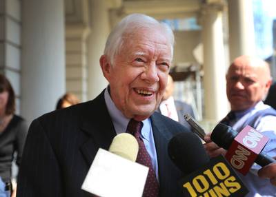 Blew It - Former President Jimmy Carter has joined the chorus of people blaming Obama for not acting swiftly enough to curb the growth of ISIS. &quot;[We] waited too long. We let the Islamic State build up its money, capability and strength and weapons while it was still in Syria,” he said in an interview with the Fort Worth Star-Telegram. Carter also said that Obama's foreign policy in the region is hard to grasp. “I noticed that two of his secretaries of defense, after they got out of office, were very critical of the lack of positive action on the part of the president,” he said.&nbsp;(Photo: Mario Tama/Getty Images)