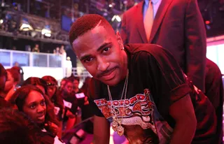 Close-Up - Big Sean hangs with the audience members on 106. (Photo: Bennett Raglin/BET/Getty Images for BET)