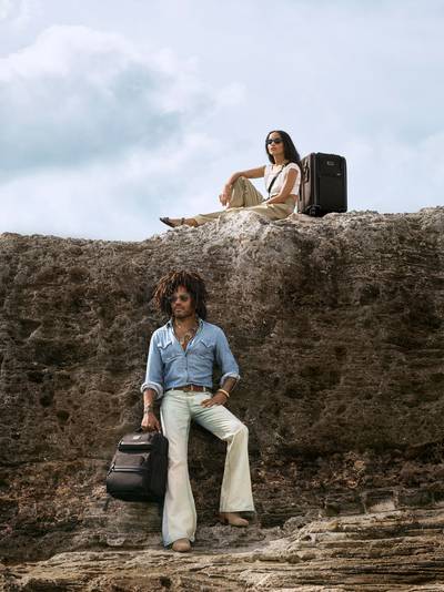 Zoë Kravitz - Now, this is a daddy-daughter slay! For a campaign with international travel brand TUMI, Zoë and Lenny appeared on film for the very first time together showcasing their A3 Collection. (Photo: TUMI)