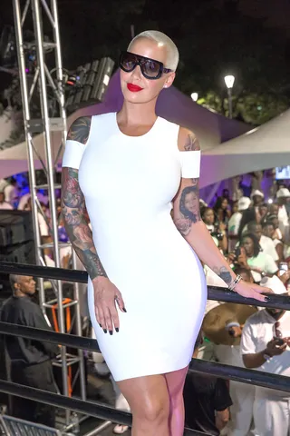 White Hot - Amber Rose hosted the Ultimate White Party presented by Hennessy V.S at Chene Park in Detroit. (Photo: Art King via PMG Media Group)