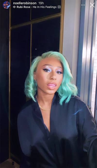 Noelle Robinson - Noelle Robinson is trying out a new look! The 21-year-old influencer posted a video to her Instagram Stories sporting a mint green unit. We are feeling her new look!&nbsp; Photo: Noelle Robinson Instagram
