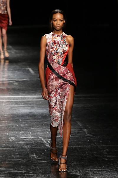 Prabal Gurung - With its up-to-there slit and eye-catching prints, can you help but marvel at this scene-stealing dress? Neither can we.(Photo: Neilson Barnard/Getty Images)