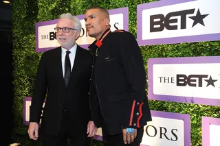 Power Moves - Journalist Wolf Blitzer and Executive Vice President of Centric Paxton Baker show a little star power.(Photo: Larry French/BET/Getty Images for BET)