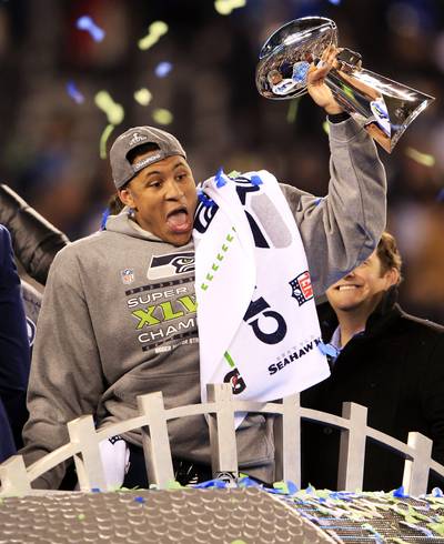 Malcolm Smith Makes Super Bowl History - There is no doubt that the Seattle Seahawks had many stars of Super Bowl XLVIII, but no one captured officials like linebacker Malcolm Smith, who became the third linebacker in NFL history to earn Super Bowl MVP honors. Smith scored a touchdown in the first half, recovered a fumble in the second half and was part of a dominating defensive performance.&nbsp;(Photo: Jamie Squire/Getty Images)