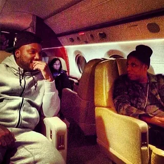 Jay Z @cartershawn - CTE and Roc Nation are in full effect. Here's a snapshot of Jeezy and Jay Z jet setting to somewhere we would probably like to be right now.(Photo: Jay-Z via Instagram)