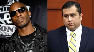 DMX on the idea of getting in the boxing ring with George Zimmerman:&nbsp; - &quot;I am going to beat the living f*** out him… I am breaking every rule in boxing to make sure I f*** him right up.&quot;  (Photos from left: Larry Busacca/Getty Images, Joe Burbank-Pool/Getty Images)