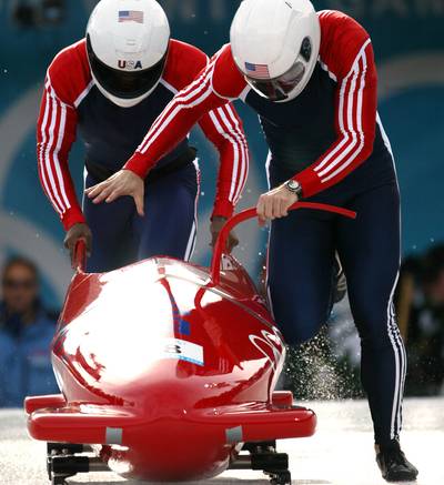 Garrett Hines - Decathlete, track and field star and bobsledder Garrett Hines won the silver medal at the 2000 Winter Olympics at Salt Lake City.(Photo: Jamie Squire/ Getty Images)