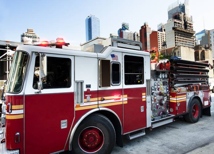 Fire engine truck in New York City