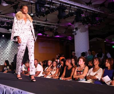 Model Behavior - This model ripped the runway during the BET Experience fashion show, presented by Pantene and Poetic Justice Jeans.(Photo: Chelsea Lauren/BET/Getty Images for BET)