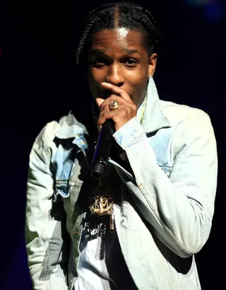 Fashion Killa - The fashion killa hit the stage rocking a gold ring in typical A$AP form.   (Photo: Christopher Polk/BET/Getty Images for BET)