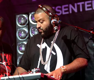 In the Booth - Rapper DJ Khaled put his spinning skills to work during his joint set with Future and friends at the BET Experience concert at the Nokia Theatre on June 27.(Photo: Maury Phillips/BET/Getty Images for BET)