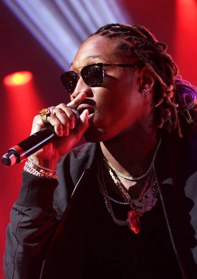 Up Close &amp; Personal - Atlanta-born rapper Future rocks the crowd at the 2014 BET Experience, donning all black everything...excluding his diamonds, of course.(Photo: Maury Phillips/BET/Getty Images for BET)