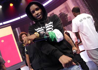 A$AP Rocky - A$AP Rocky visits 106. (Photo: John Ricard/BET/Getty Images for BET)