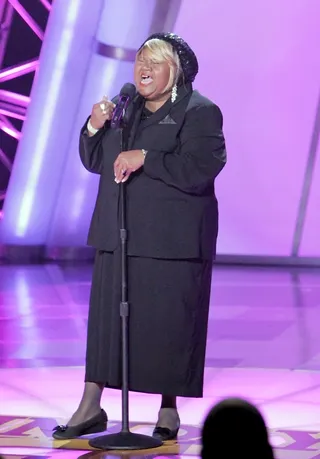 Linda Bell - Linda performed &quot;The Holy Ghost&quot; by Milton Brunson and The Thompson Community Singers. &nbsp; (Photo: Darnel Williams/BET)
