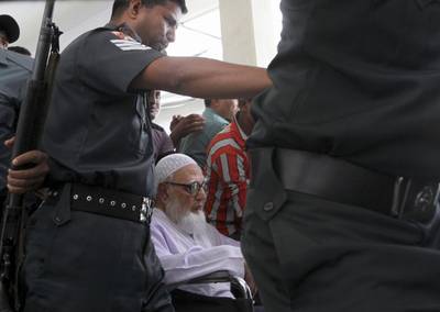 Bangladesh Islamist Leader Found Guilty of War Crimes - A Bangladesh war crimes court sentenced 90-year-old Islamist leader Ghulam Azam to 90 years in prison for mass killings, rape and other crimes committed during the nation’s war of independence in 1971. The verdict has sparked violent clashes between anti- and pro-Azam groups, resulting in at least three deaths thus far.  (Photo: AP Photo)