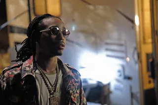 On Call - Migos made a cameo in the new hit show Atlanta,&nbsp;with&nbsp;Quavo&nbsp;getting most of the speaking parts.(Photo: Guy D'Alema/FX)