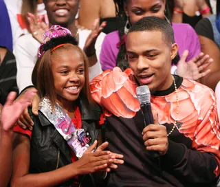 Queen for a Day - Bow Wow greets an audience member who's been crowned at 106. (Photo: Bennett Raglin/BET/Getty Images for BET)