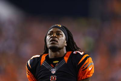 Pacman Jones - Cincinnati Bengals star Adam “Pacman” Jones is known for his yards on the field when he is playing ball and his run-ins with the law. His latest run-in came in September when he was cited after the vehicle he was in was pulled over for driving 60 mph in a 45 mph zone. He then allegedly started making offensive comments to the police officer. Jones was issued a citation but not arrested.(Photo: Kirk Irwin/Getty Images)