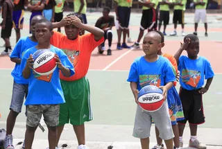 Aspiring to Dunk - The Associated Press recently followed Oyedeji as he coached at least 250 kids from the age of five and up in a Lagos neighborhood.(Photo: AP Photo/Sunday Alamba)