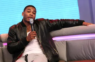 Yessir! - Nelly answers questions about his new album on 106. (Photo: Bennett Raglin/BET/Getty Images for BET)