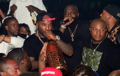 Bottle Poppin' - Rick Ross got out Rosé'd in Atlanta at Compound nightclub during BET Hip Hop Awards weekend. Young Jeezy&nbsp;won the war with 100 bottles of Moët &amp; Chandon Nectar Impérial Rosé delivered to his table in celebration of the release of his new album, Seen It All.(Photo: Prince Williams via PMG-Media Group)