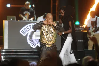 If It Ain’t About… - If it ain’t about the money or an impressive stage showing, than you know T.I. had no parts in. Here T.I. is snapped by BET.com's show cam decked out in a unique style fit for a kang. (Photo: Brad Barket/BET/Getty Images for BET)