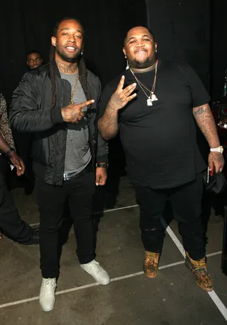 Ty Dolla $ign and DJ Mustard  - Ty Dolla $ign and DJ Mustard are all smiles.   (Photo: Bennett Raglin/BET/Getty Images for BET)