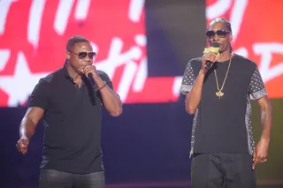 Who Likes to Party? - After the emotional moment, Uncle Snoop came out to show love to Fresh and the two launched into a rendition of "La Di Da Di." Keen hip hop fans will remember that Snoop also had a cover of the hip hop classic that came out years ago as "Lodi Dodi." This moment was for the real hip hop heads. (Photo: Brad Barket/BET/Getty Images for BET)