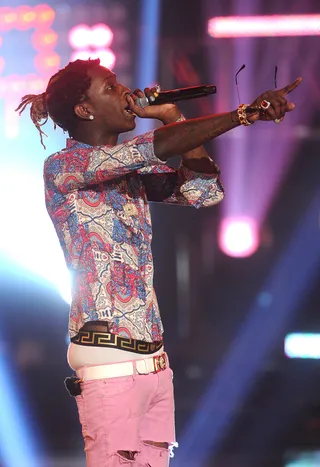 Young Thug on wanting to name his next mixtape Tha Carter V: - “I’ma drop one more mixtape [before my album]. I’ll probably name it Tha Carter V, 'cause the original Carter V still ain’t came out yet. I don’t know what the f**k they doing. So I’ma put that motherf****r out for 'em.”(Photo: Brad Barket/BET/Getty Images for BET)