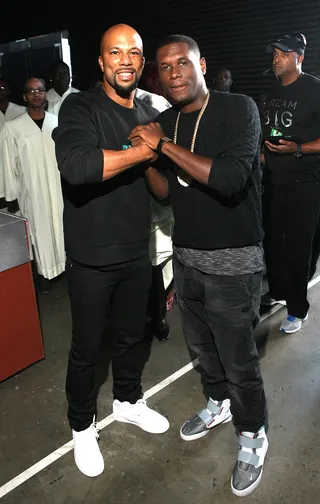 Common and Jay Electronica  - Common and Jay Electronica show love in the place to be.   (Photo: Bennett Raglin/BET/Getty Images for BET)&nbsp;