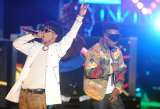 'Lit Like Bic' &nbsp; - Swae Lee and Slim Jimmy kick off their debut enjoying the spoils of success at a young age. From money and women to cars and weed and sipping on lean, the &quot;double trouble&quot; duo gives a glimpse into a baller lifestyle. Slim Jimmy breaks down their ashy to classy come up, spitting, &quot;You say you run your f***n town, we need to link up/&nbsp;I came from that dirty town, look how I clean up.&quot;(Photo: Brad Barket/BET/Getty Images for BET)