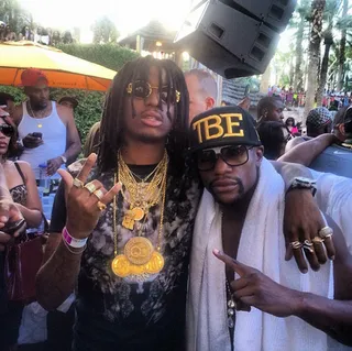 'Hannah Montana' - "In the kitchen, and she bakin' like Anita/Hit the club, diamonds shinin' like I'm drinkin' margarita/I'm in London with the plug, gettin' the same car as the Beatles."  (Photo: Migos via Instagram)