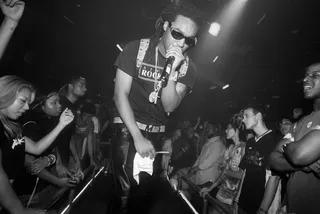 Westway Nightclub - Migos rounded up their press run with a performance of their hit "Versace" equipped with Drake's verse playing in the background. During this performance, one-thrid of the trio was missing, but that didn't keep them from going ham and showing NYC and hip hop that they're made of Teflon.   (Photo: Rebecca Smeyne/The Hell Gate/Corbis)