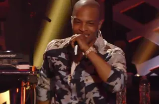 Clash of the T.I.-tan –July 2014 - With his momentum still going strong, T.I. appeared on the VH1 series SoundClash to perform a mix of his new and old music. True fans can respect his new and old verses.  (Photo: VH1)