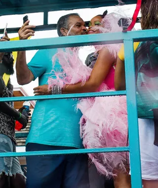 Rihanna and Ronald Fenty - We love to see daddies and daughters reunite!&nbsp;Rihanna and her dad, Ronald Fenty, were caught celebrating Crop Over together during her time in Barbados.&nbsp;ICYMI: Rihanna and her father have been going through legal issues over the "Fenty" name, but it looks like things are looking up for the Fenty family.&nbsp;(Photo: Backgrid)